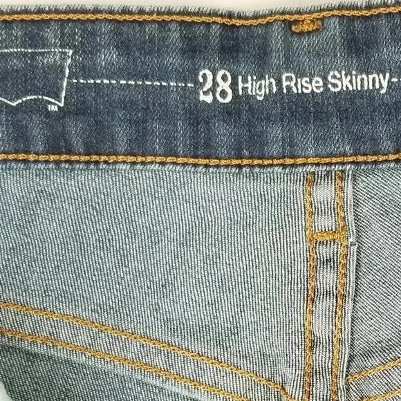 Levi's 28 High Rise Skinny Women's Blue denim Jeans Size 28X29 - Picture 5 of 12